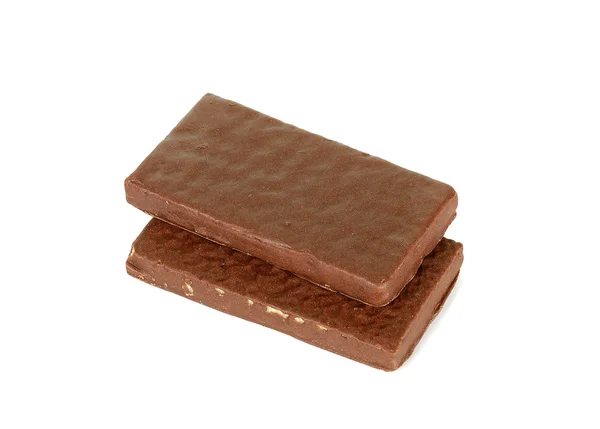 Chocolate wafer isolated on the white background — Stock Photo, Image