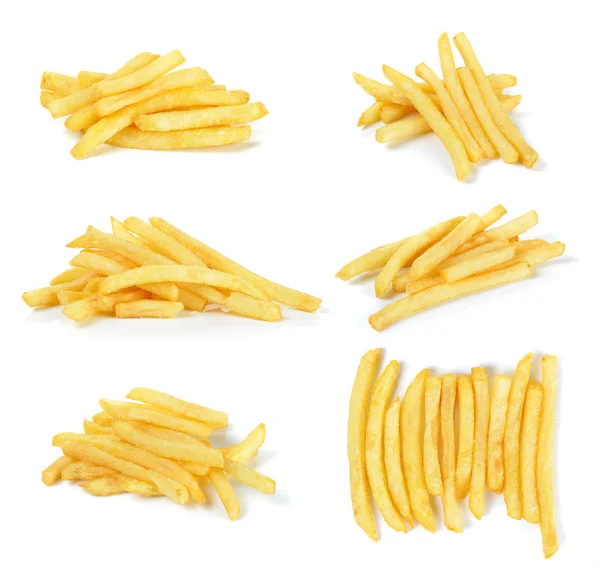 Pommes frites isoliert auf weißem Hintergrund — Stockfoto