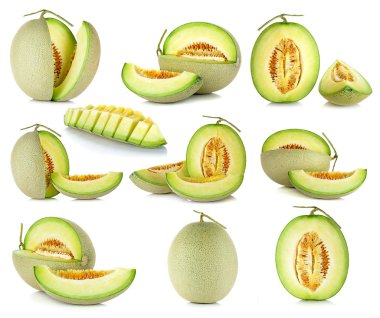 Beyaz arka plan üzerinde izole kavun karpuz