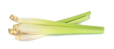 Beyaz arkaplanda izole edilmiş limon otu