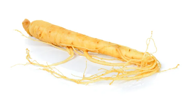 Beyaz arka plan üzerinde izole ginseng