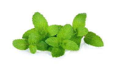 Beyaz arka plan üzerinde izole taze nane