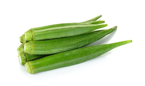 Okra isoliert auf dem weißen Hintergrund — Stockfoto