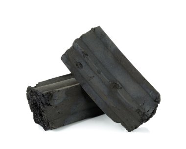 Beyaz arka plan üzerinde izole kömür