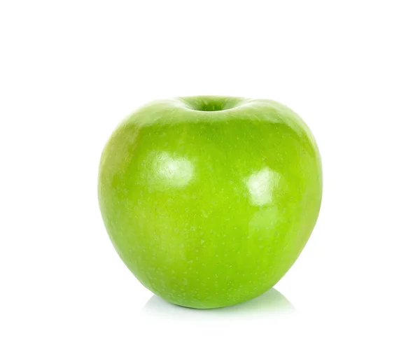 녹색 사과 흰 배경에 고립 — 스톡 사진