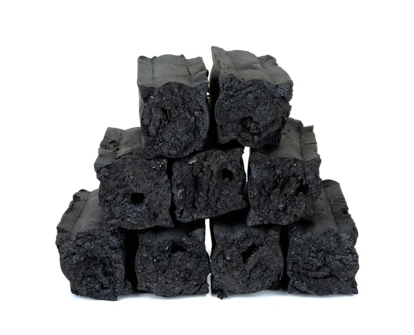 Charcoal isolated on the white background — Stock Photo, Image