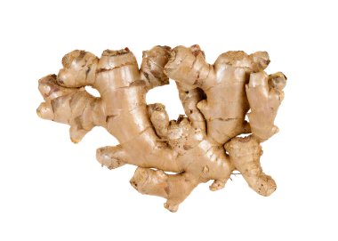 흰색 배경에 고립 된 생강