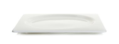 Boş beyaz kare plaka izole