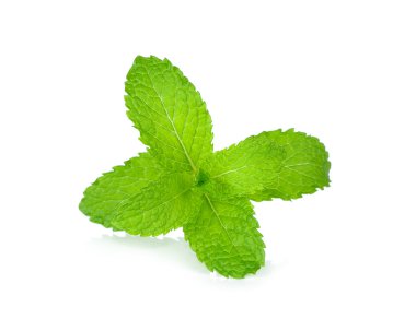 Beyaz arka plan üzerinde izole taze nane