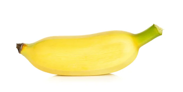 Gula banan isolerat på den vita bakgrunden — Stockfoto