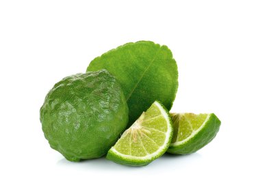 Sleced bergamot izole yaprak ile
