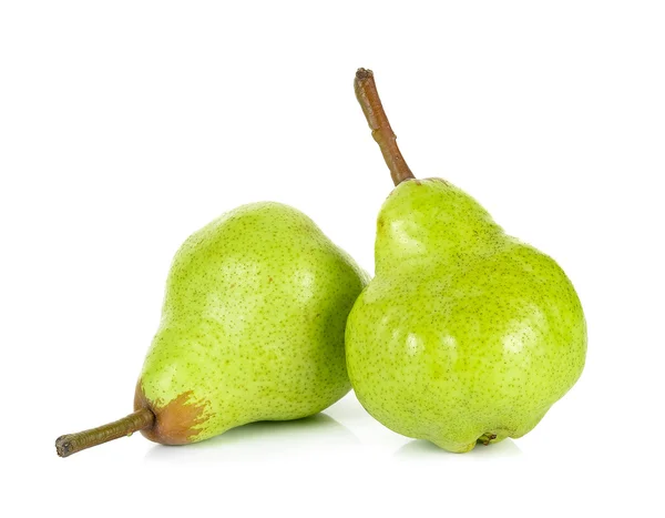 Green pear isolated on a white background Royalty Free Stock Photos