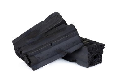 Beyaz arka plan üzerinde izole kömür