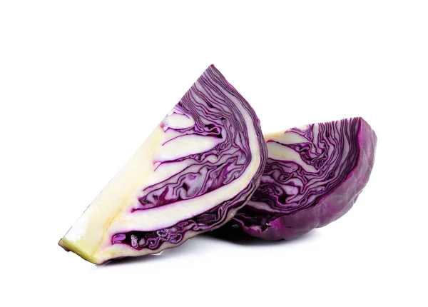 Sliced red cabbage isolated on the white — Stock Photo, Image