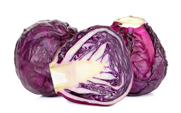 Red cabbage isolated on the white background — Stock Photo, Image
