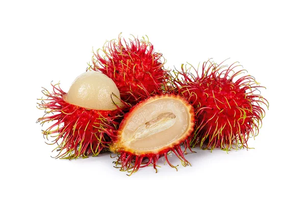 Rambutan beyaz arkaplanda izole edildi