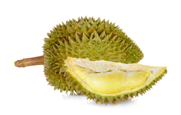 Durian na białym tle na białym tle — Zdjęcie stockowe
