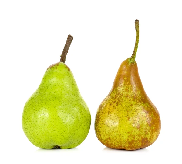 Green and brown pear isolated Stock Picture