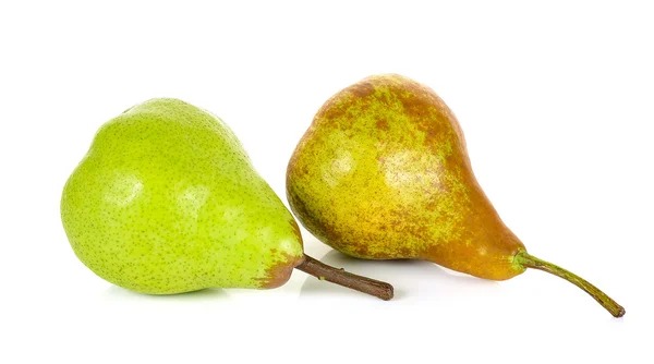 Green and brown pear isolated Stock Picture