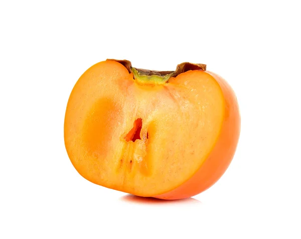 Helft van persimmon geïsoleerd — Stockfoto