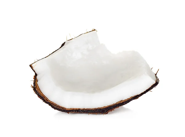 Slice kokos isolerat på den vita bakgrunden — Stockfoto
