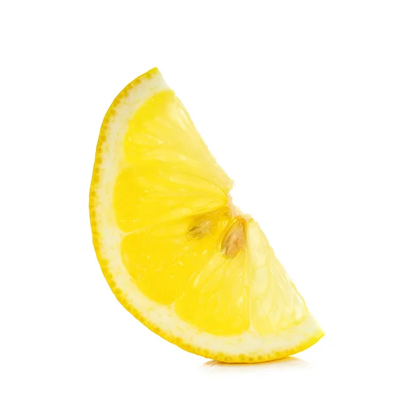 Slice lemon isolated on the white background — Stock Photo, Image