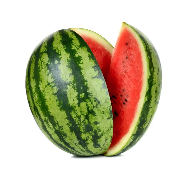 Vattenmelon isolerad på den vita bakgrunden — Stockfoto