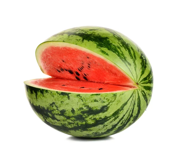 Vattenmelon isolerad på den vita bakgrunden — Stockfoto