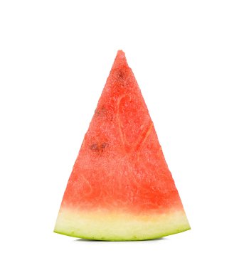 Beyaz arka plan üzerinde izole dilim karpuz