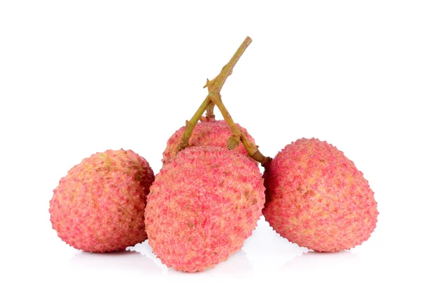 Lychee o Litchi aislados sobre el fondo blanco — Foto de Stock