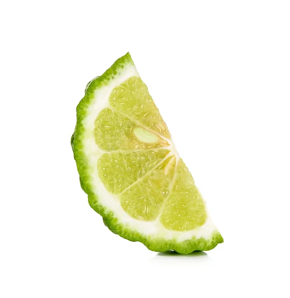 Sliced bergamot isolated on the white background — Stock Photo, Image
