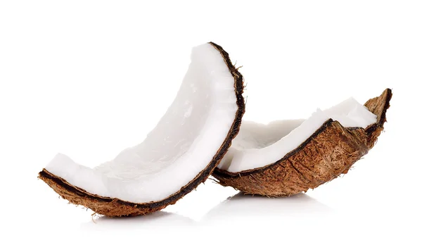 Slice coconut isolated on the white background — Stock Photo, Image