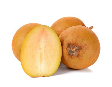 Beyaz arka plan üzerinde izole sapodilla