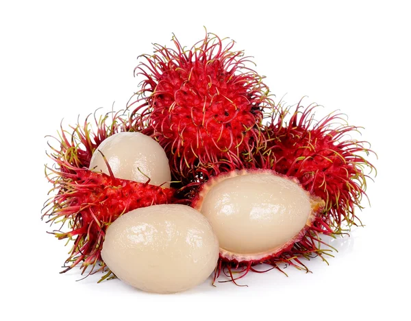 Rambutan izolované na bílém pozadí — Stock fotografie