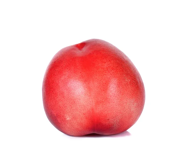 Nektarynka owoce na białym tle na białym tle — Zdjęcie stockowe