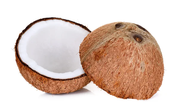 Coco isolado no fundo branco — Fotografia de Stock