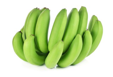 Beyaz arkaplanda izole edilmiş muz sürüsü