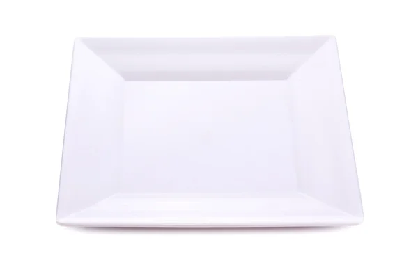 Placa blanca sobre fondo blanco —  Fotos de Stock