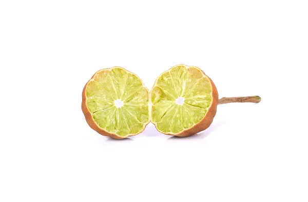 Withered or Dried lime isolated on white background — Stock Photo, Image