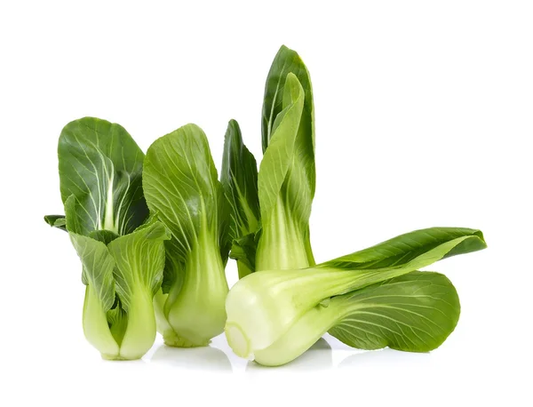 Organic bok choy isolado no fundo branco — Fotografia de Stock