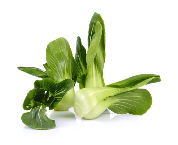 Organic bok choy isolado no fundo branco — Fotografia de Stock