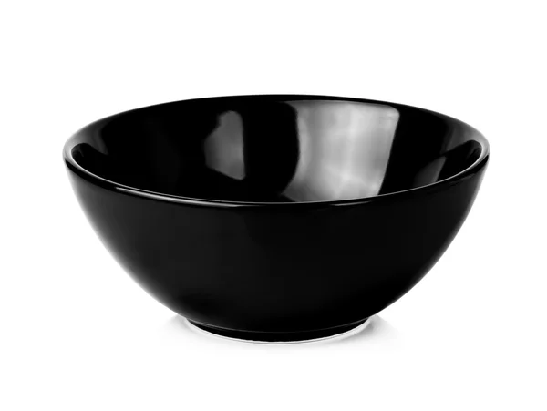 Black bowl isolated on a white background — Stock Photo, Image