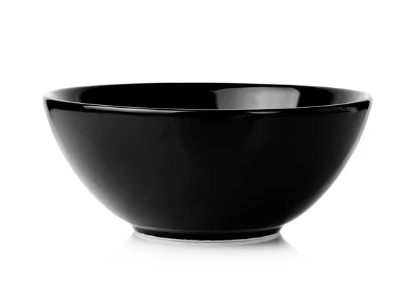 Black bowl isolated on a white background — Stock Photo, Image