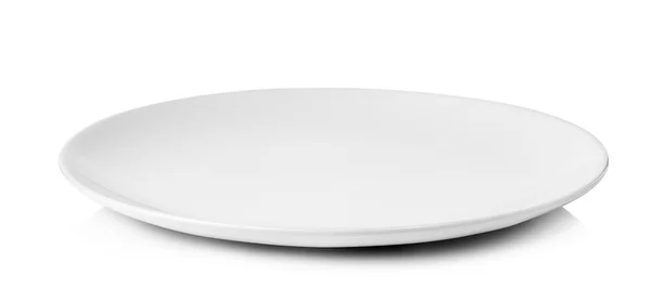 Beyaz arka planda izole edilmiş beyaz plaka