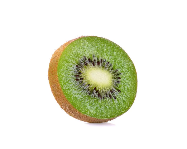 Fruta de kiwi de fatia isolada em um fundo branco — Fotografia de Stock