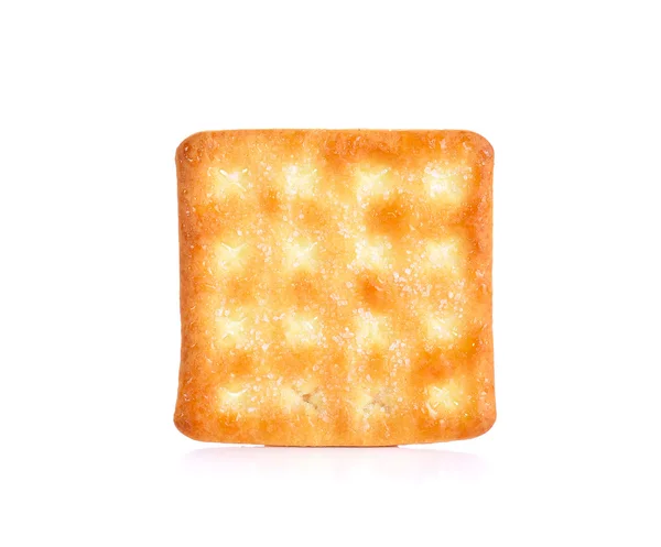 Cracker con zucchero isolato sullo sfondo bianco — Foto Stock