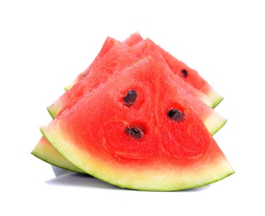 Su karpuzu beyaz arkaplanda izole edilmiş.