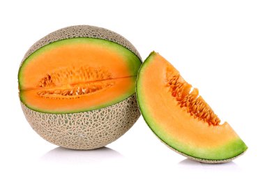 meloen geïsoleerd op de witte achtergrond