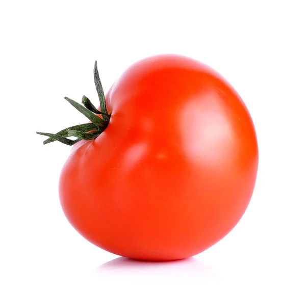 Rote Tomate isoliert auf weißem Hintergrund — Stockfoto