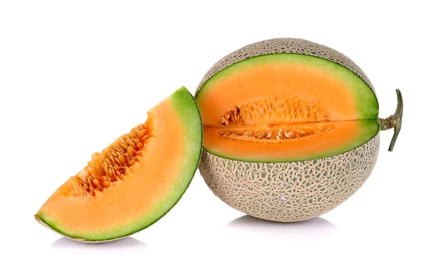 Melon isolerat på den vita bakgrunden — Stockfoto